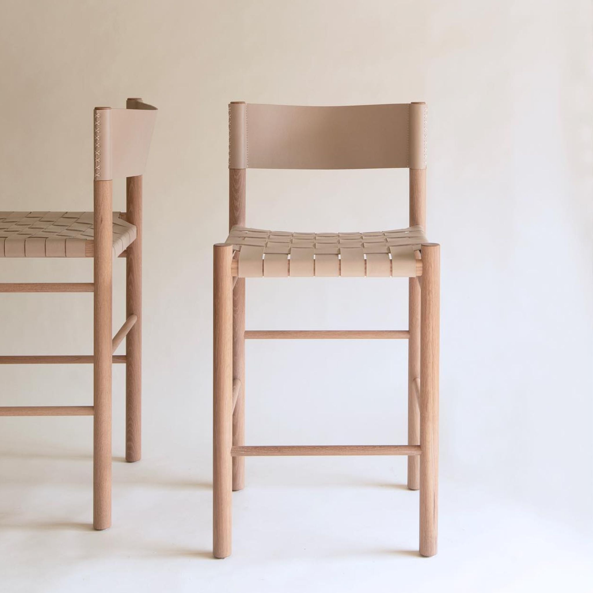 Flag Counter Stool - White Oak