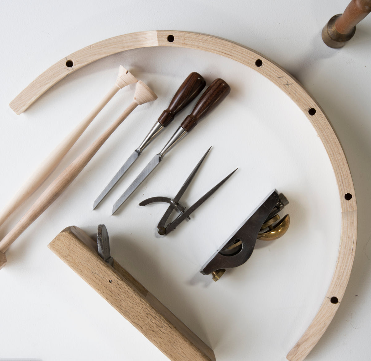 Refined wood furniture, made by hand.