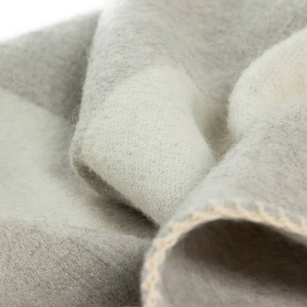 Mason Throw - Light Heather / Ivory