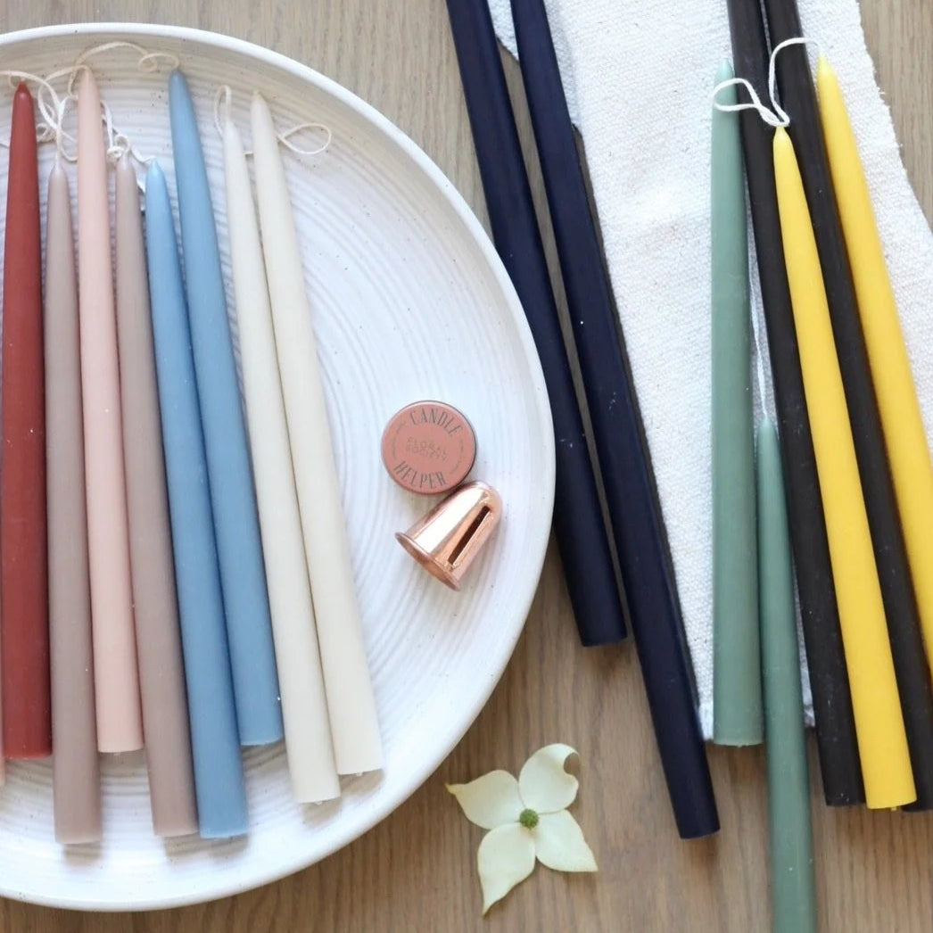 18" Dipped Taper Candles - Parchment