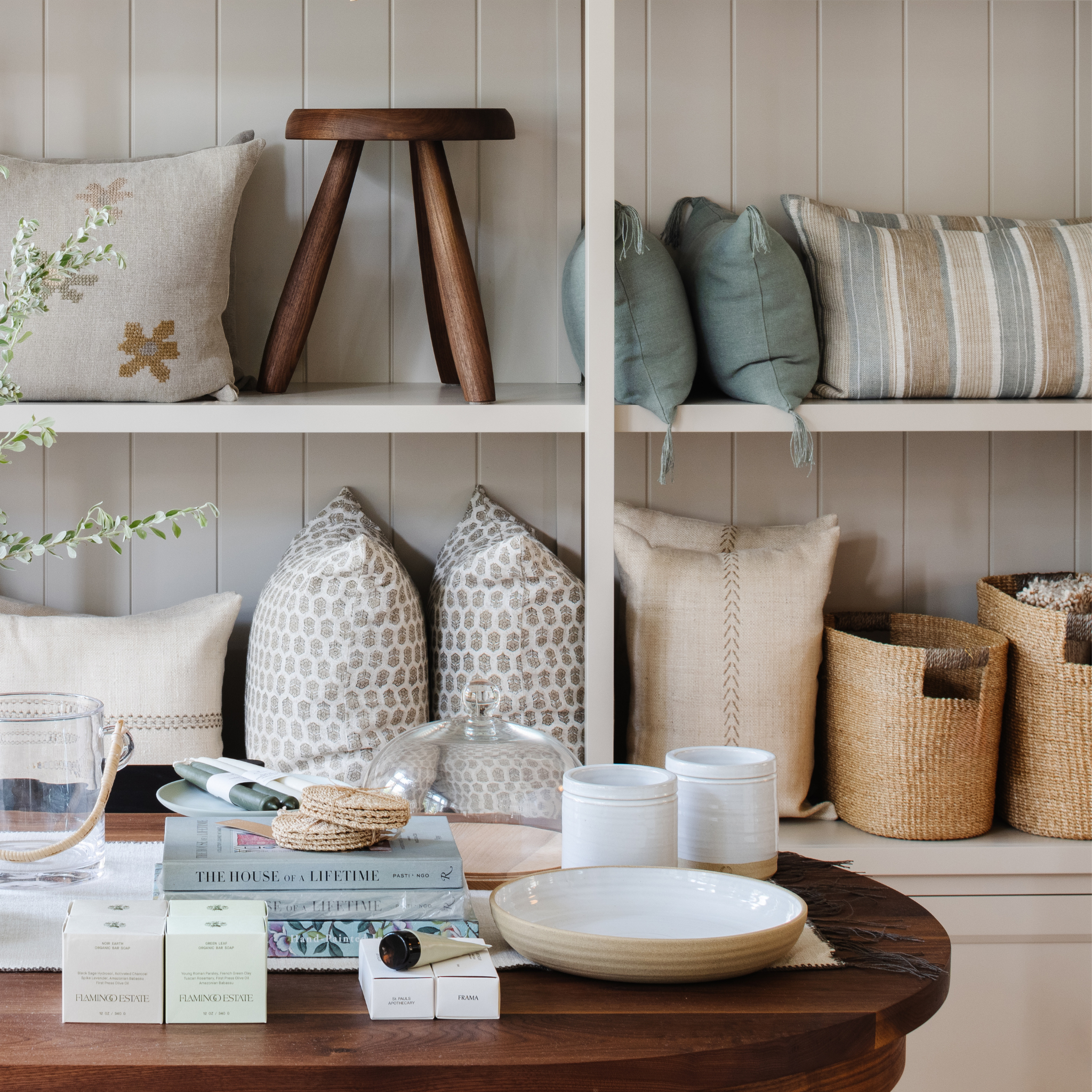 Naia Teal Lumbar Pillow