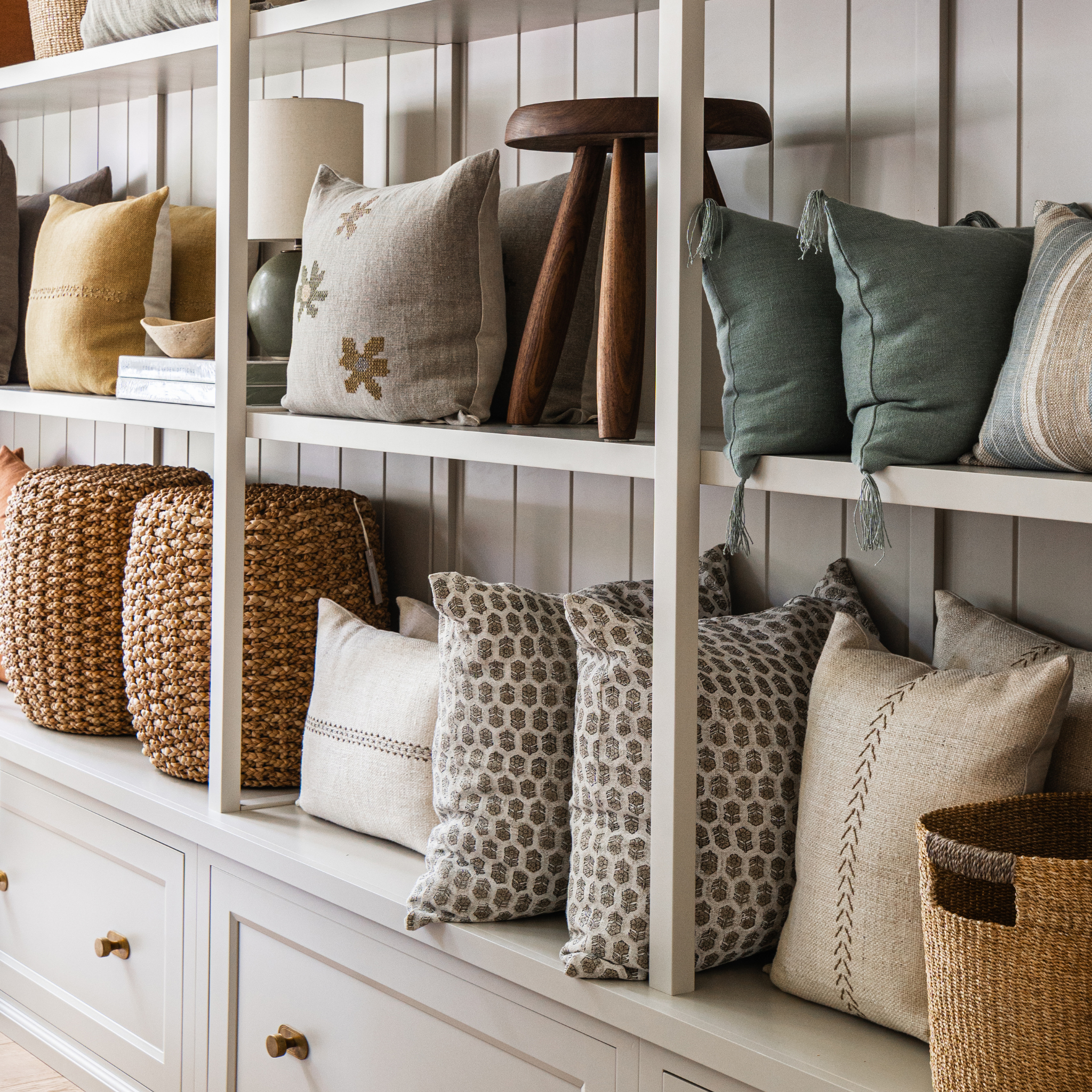 Linea Ivory and Chocolate Lumbar Pillow