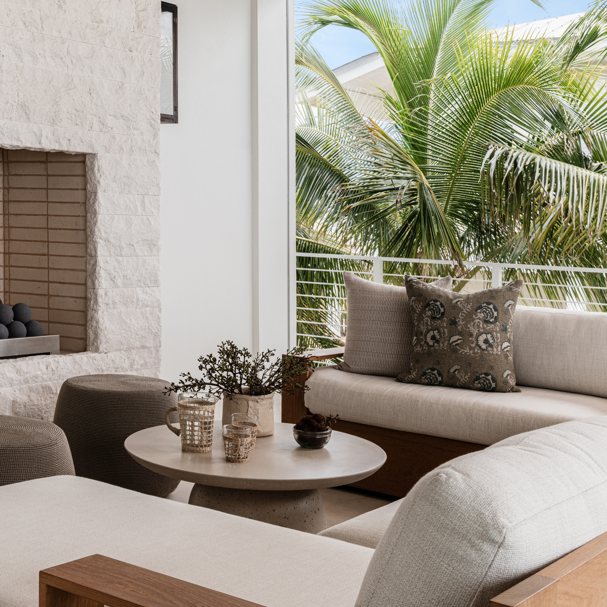 Handmade Cement Planter Bucket - Ivory