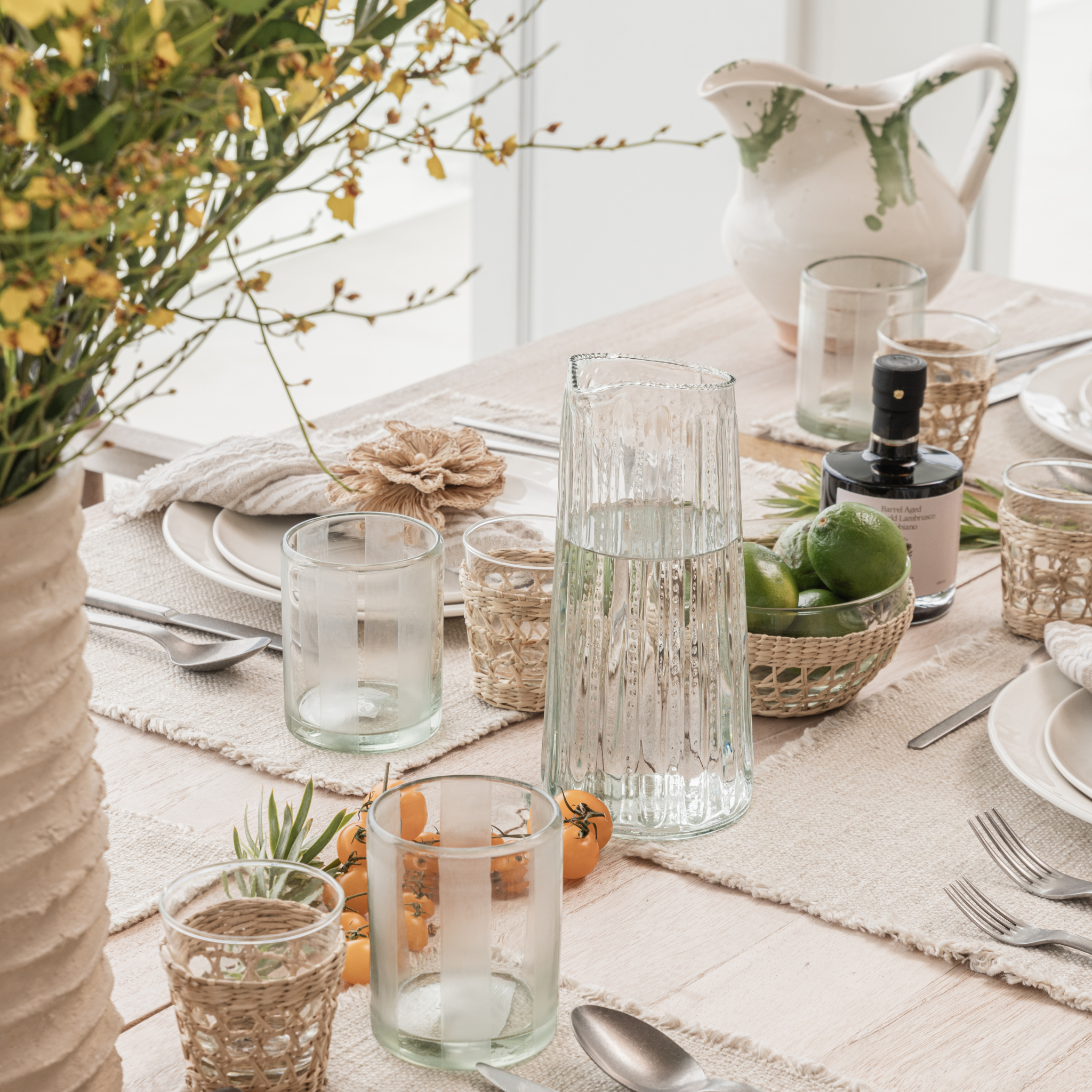 Ruffle Glass Lines Carafe