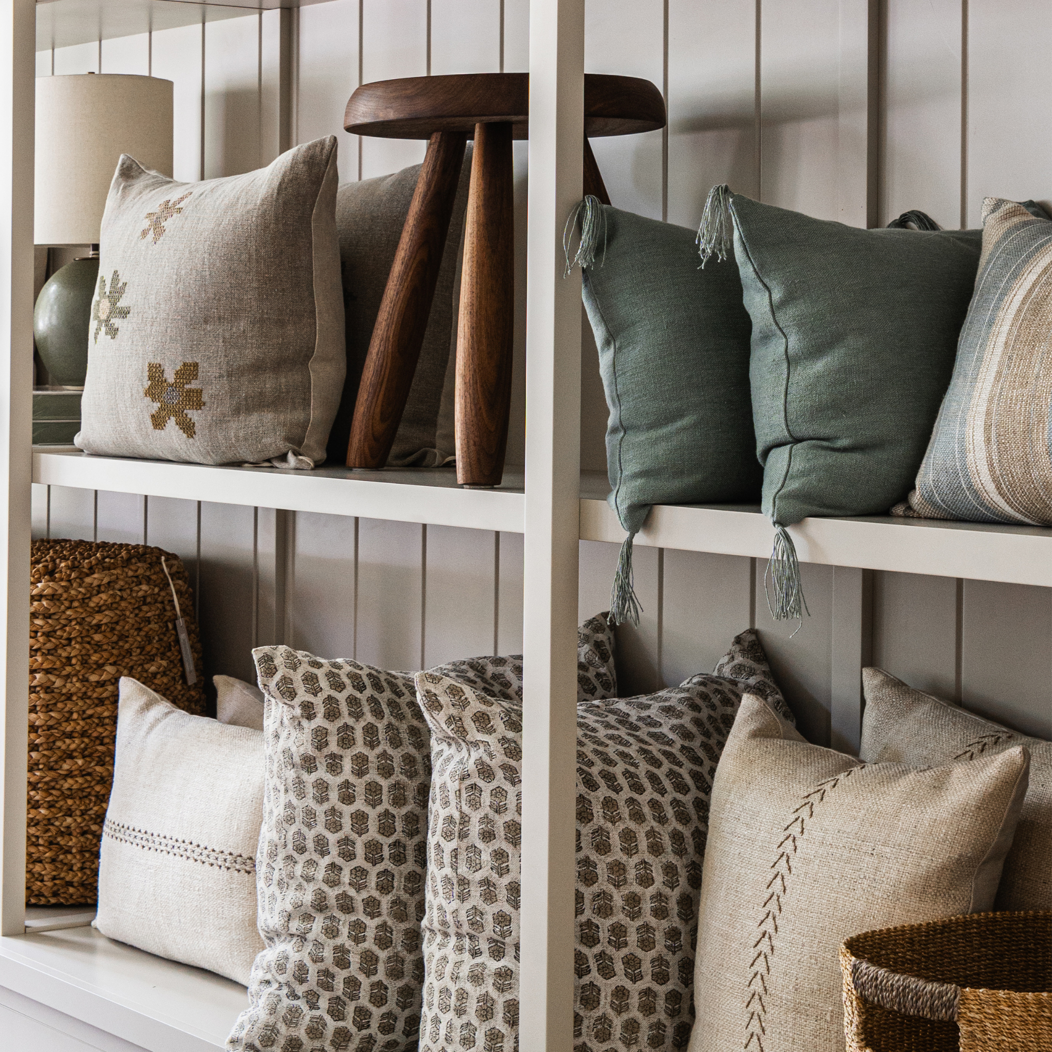 Naia Teal Lumbar Pillow