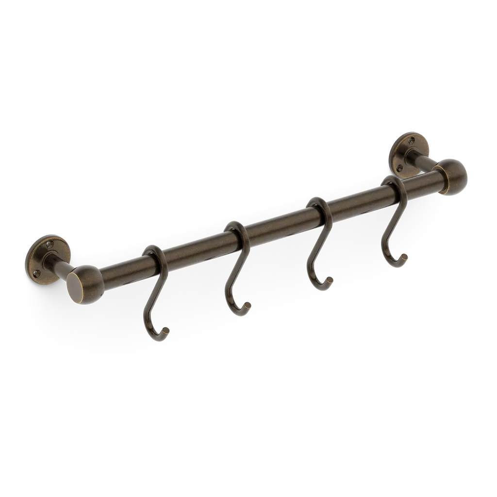 Cotswold Brass Pot Rail & S Hooks