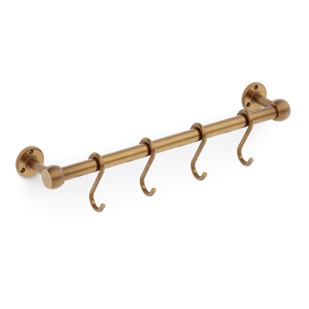 Cotswold Brass Pot Rail & S Hooks