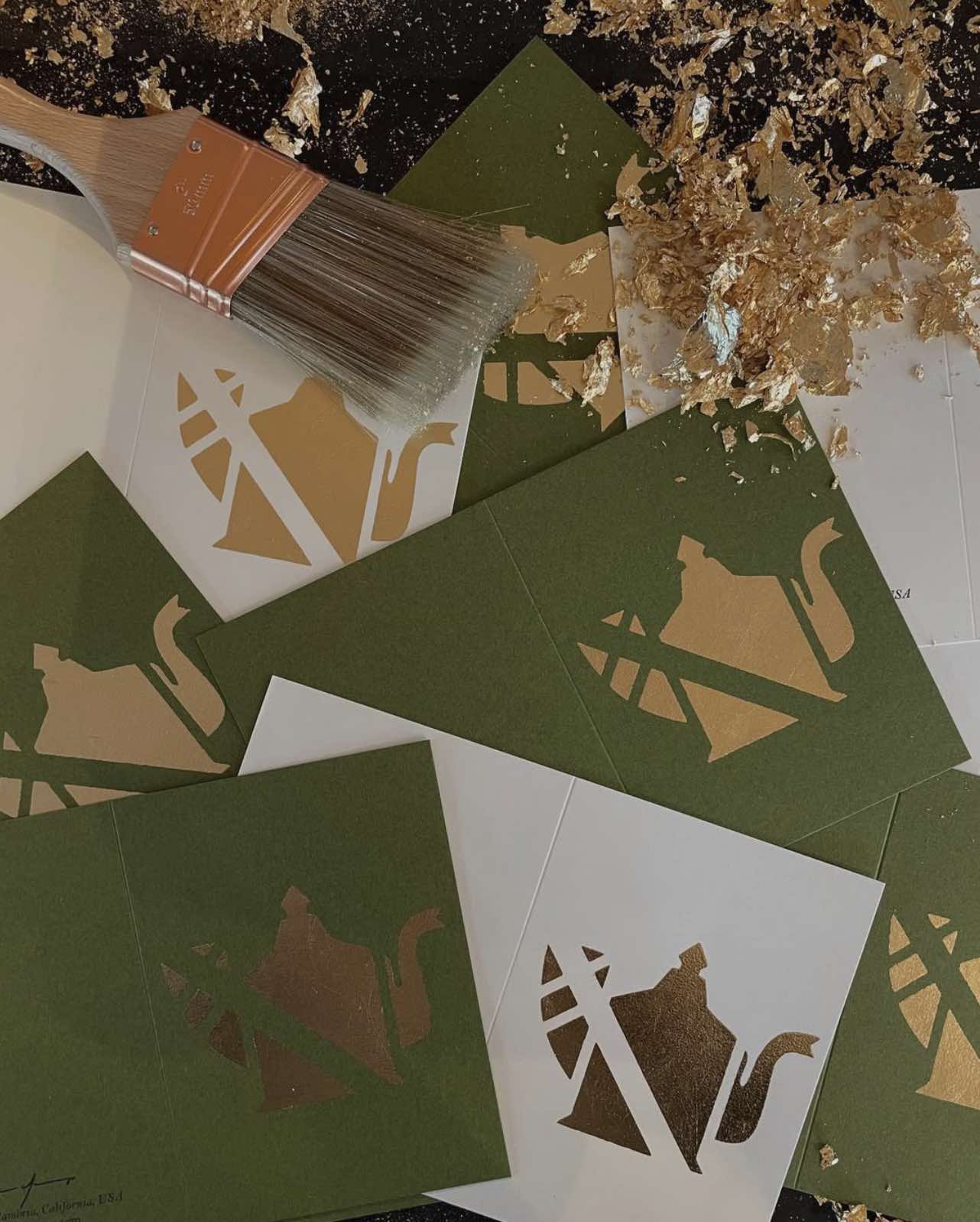Every card begins as a drawing by hand.