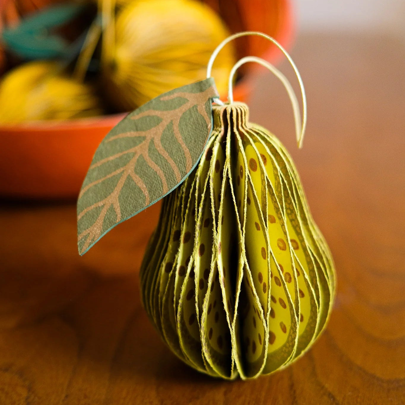 Pear Honeycomb Ornament