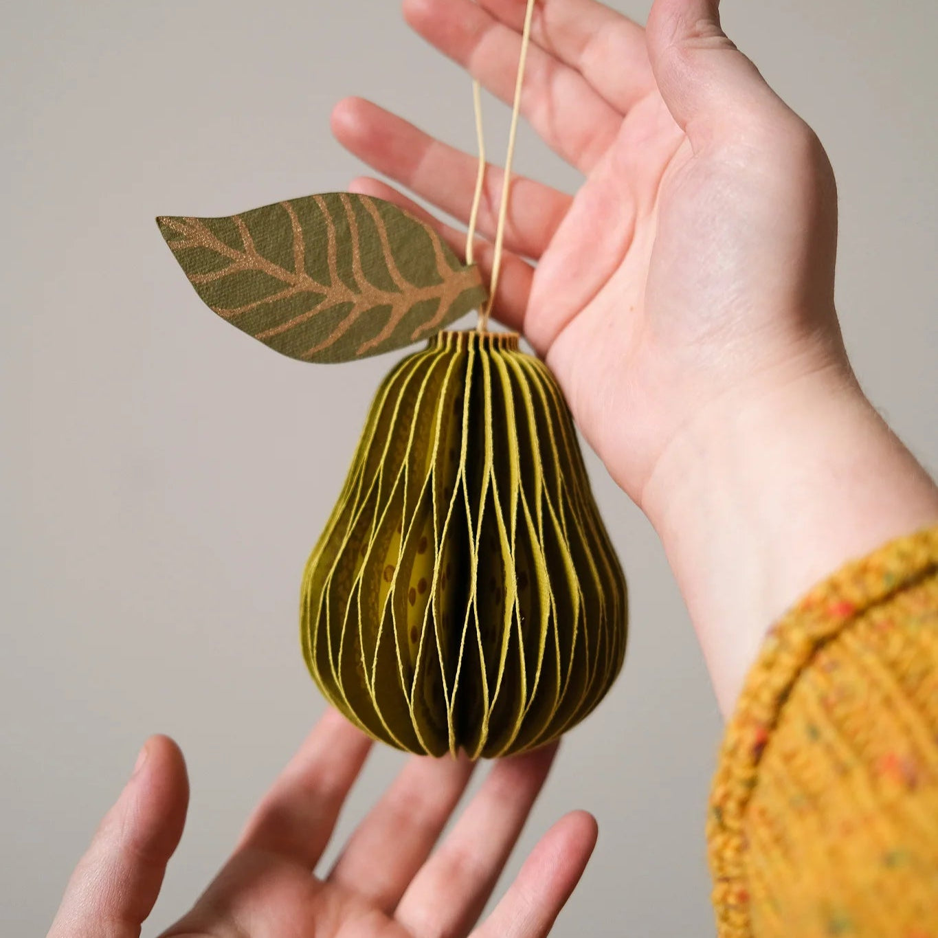 Pear Honeycomb Ornament