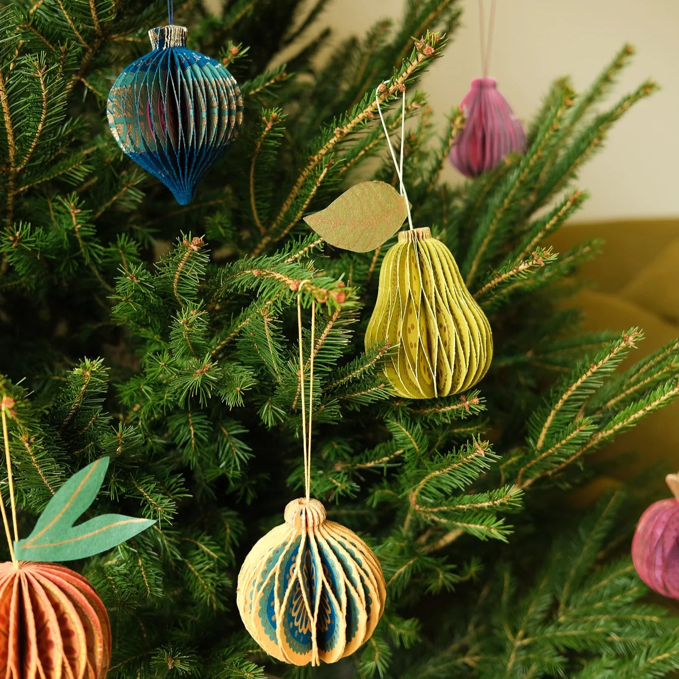 Pear Honeycomb Ornament