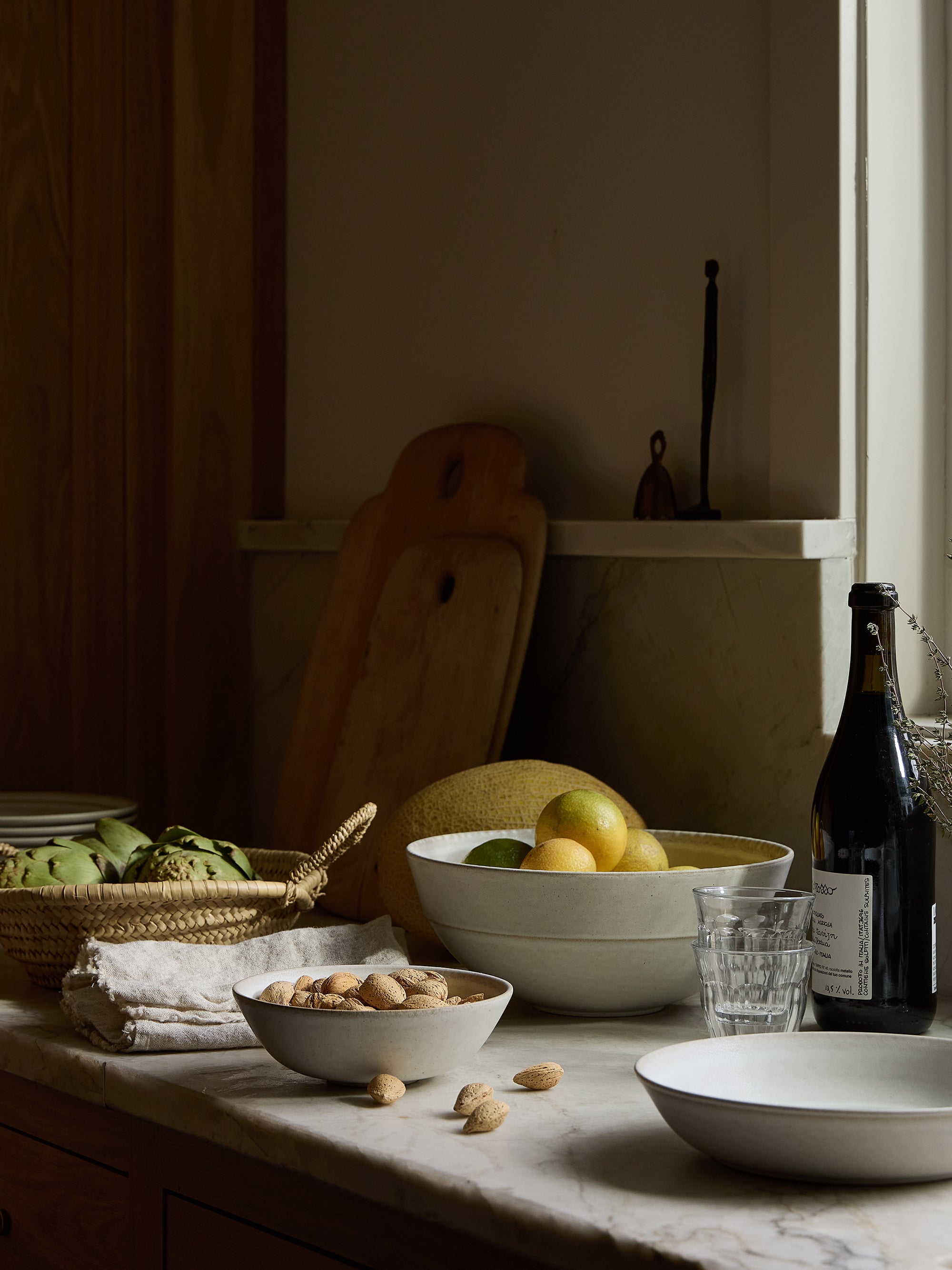 Standard Affair Serving Bowl styled at the dining table