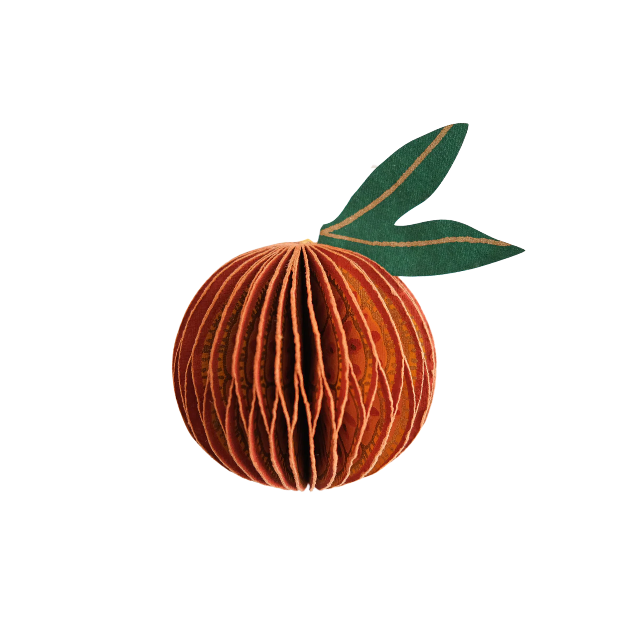 Orange Honeycomb Ornament