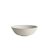 Glazed stoneware small bowl in oat, front product view
