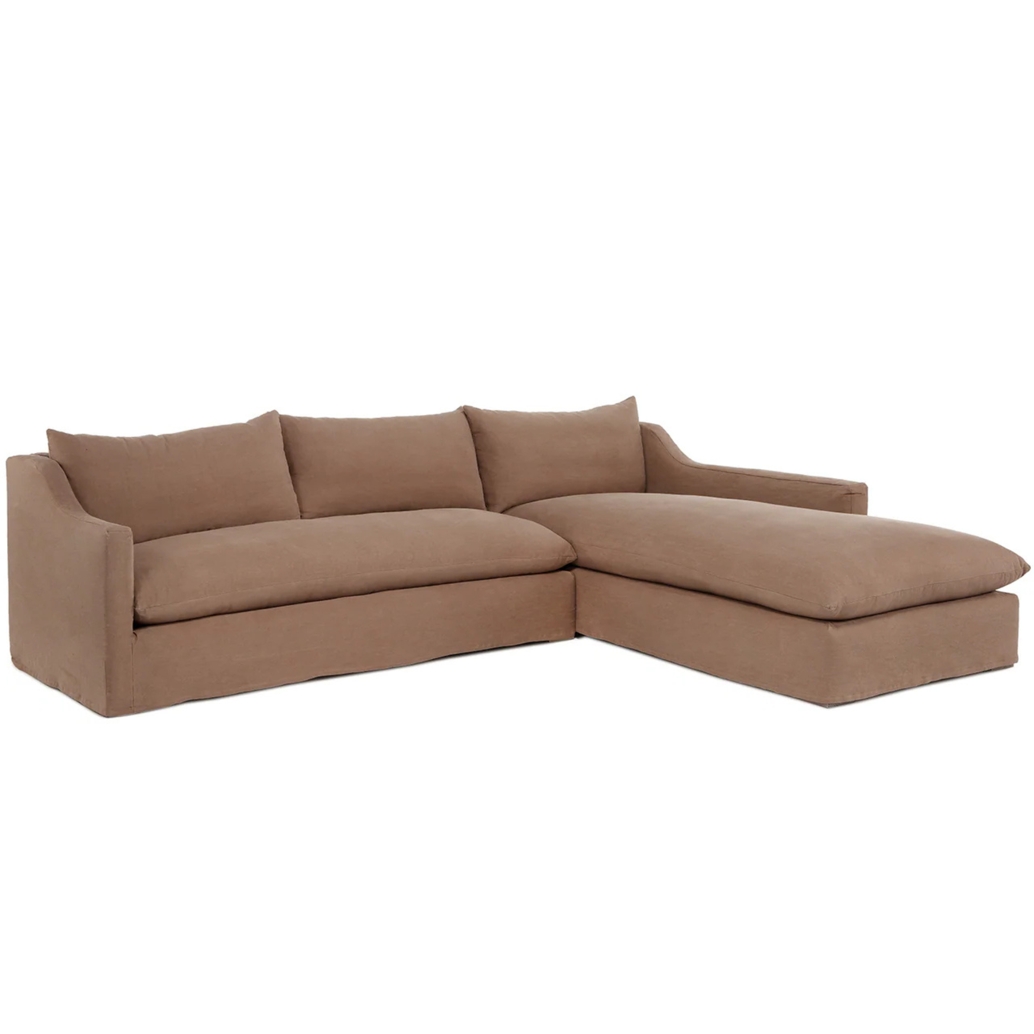 Marie Slope Arm Chaise Sectional - Left Facing