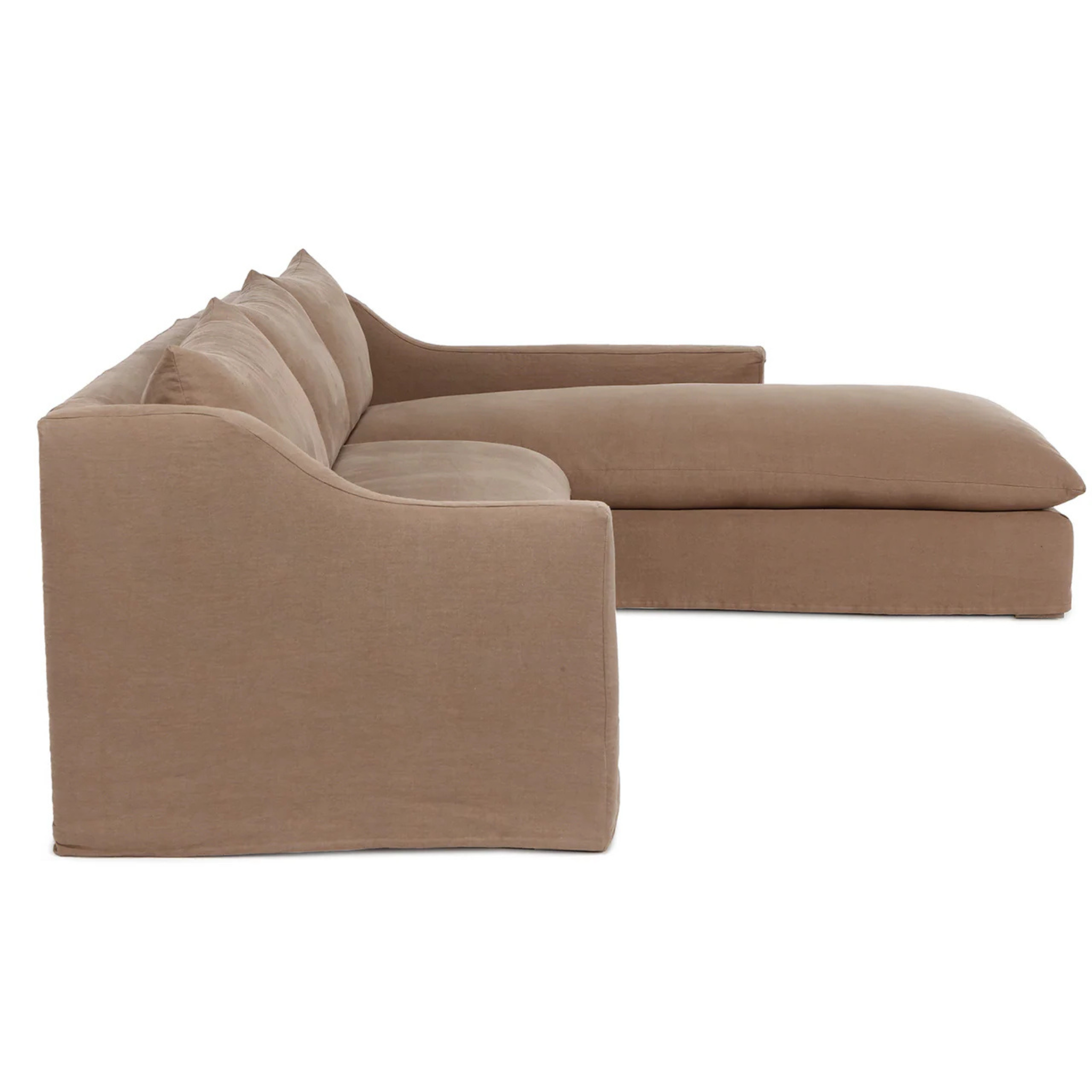 Marie Slope Arm Chaise Sectional - Left Facing