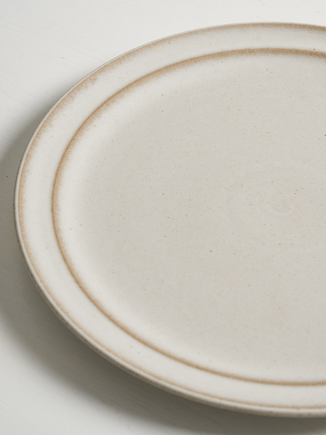 Stoneware plates stacked