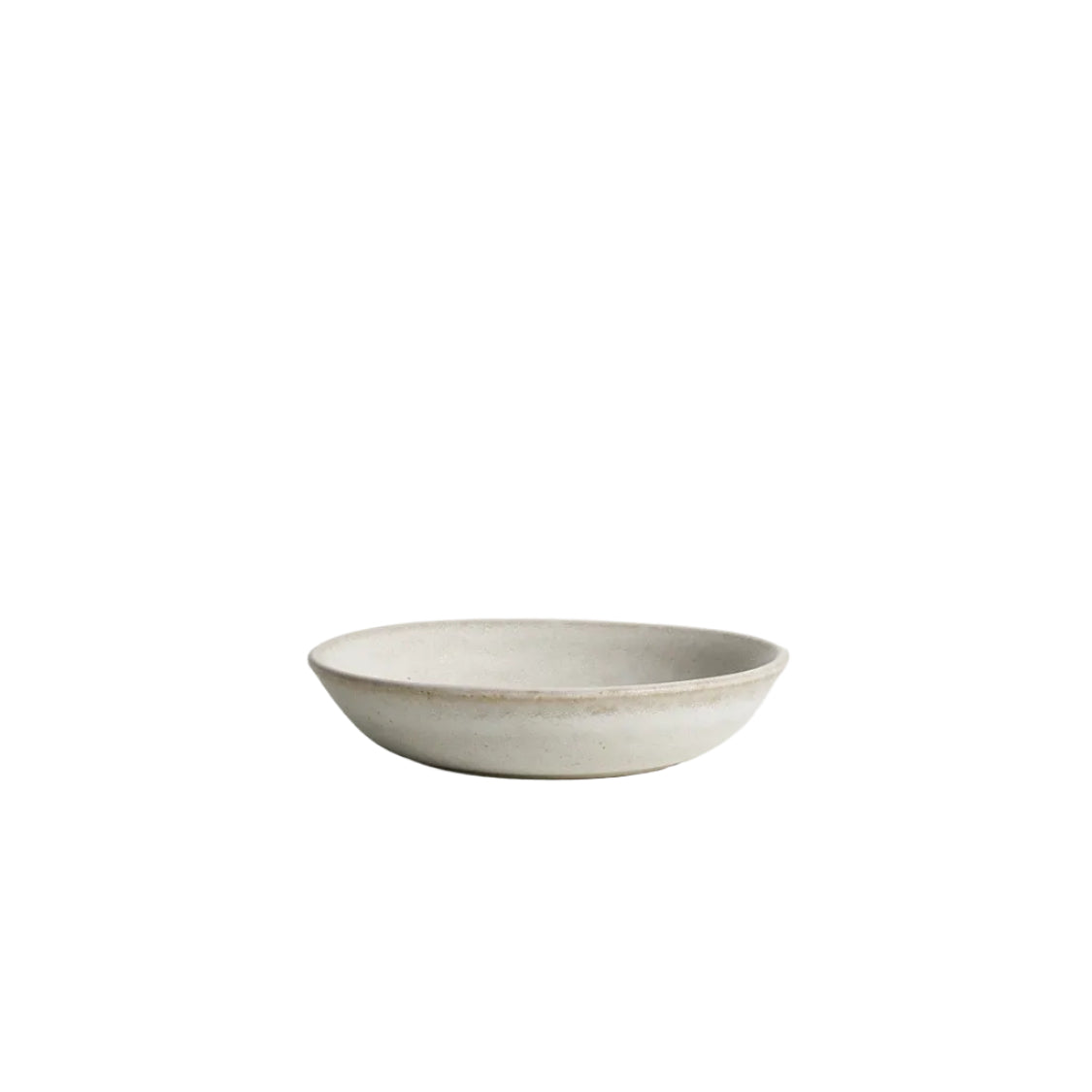 Standard Affair Snack Bowl in oat glaze, front view