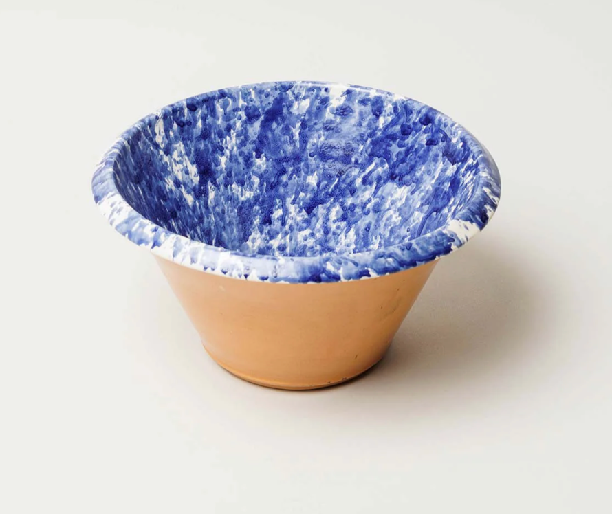 Montegranaro Splatterware Mixing Bowl - Blue