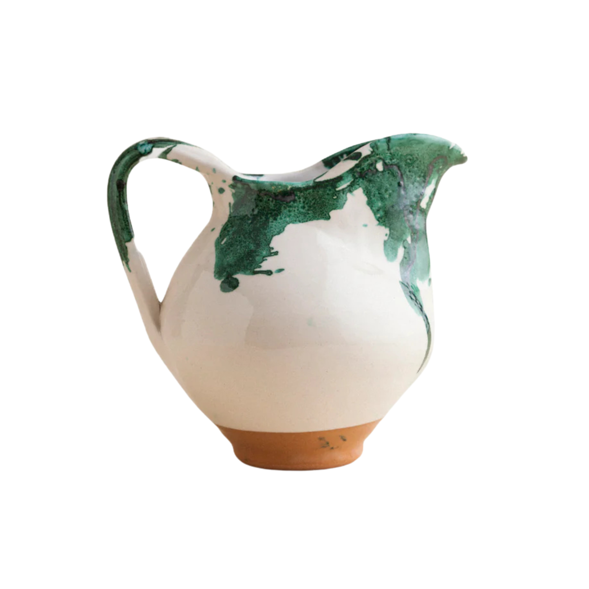 Montegranaro Splatterware Pitcher - Green
