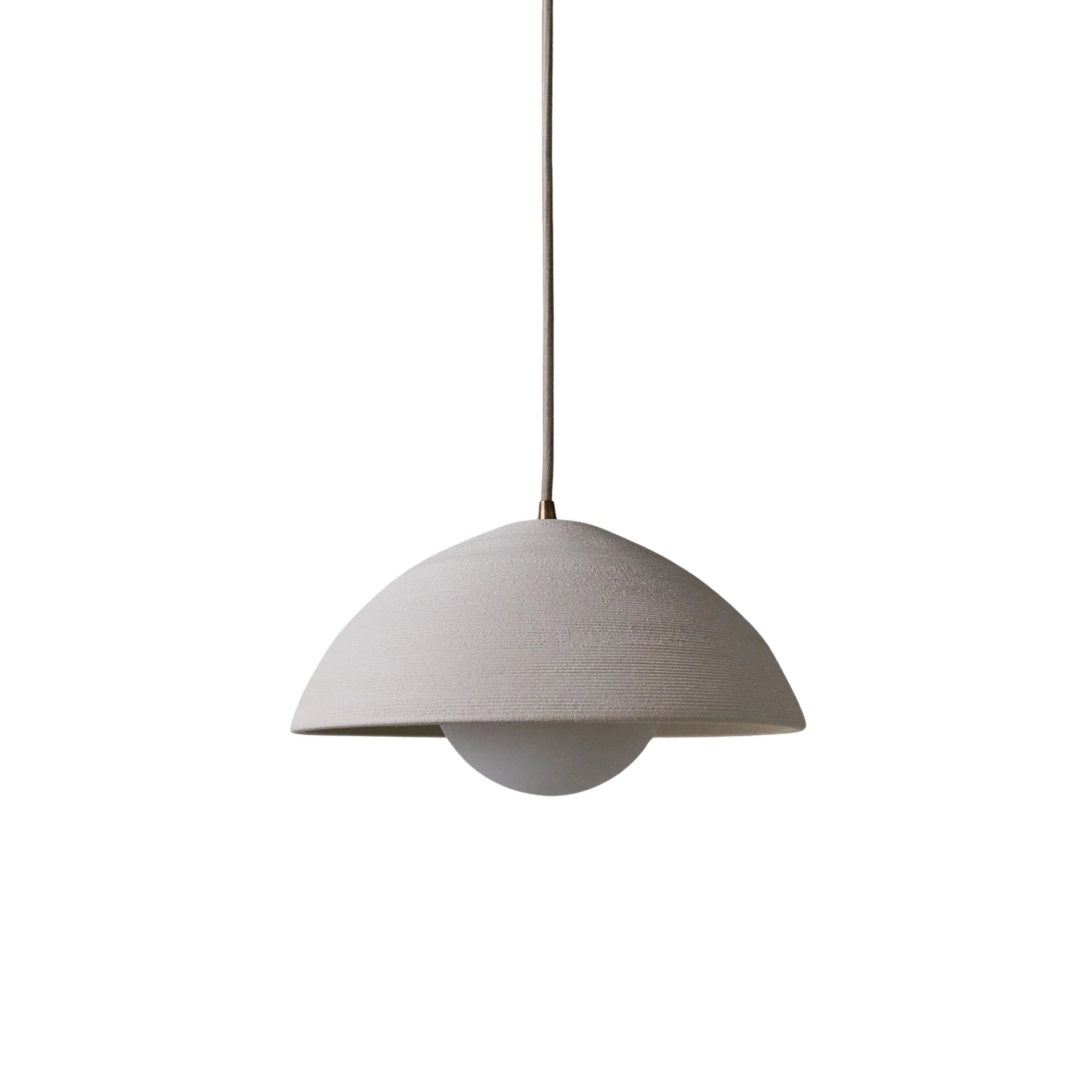 White pendant lamp on a white background