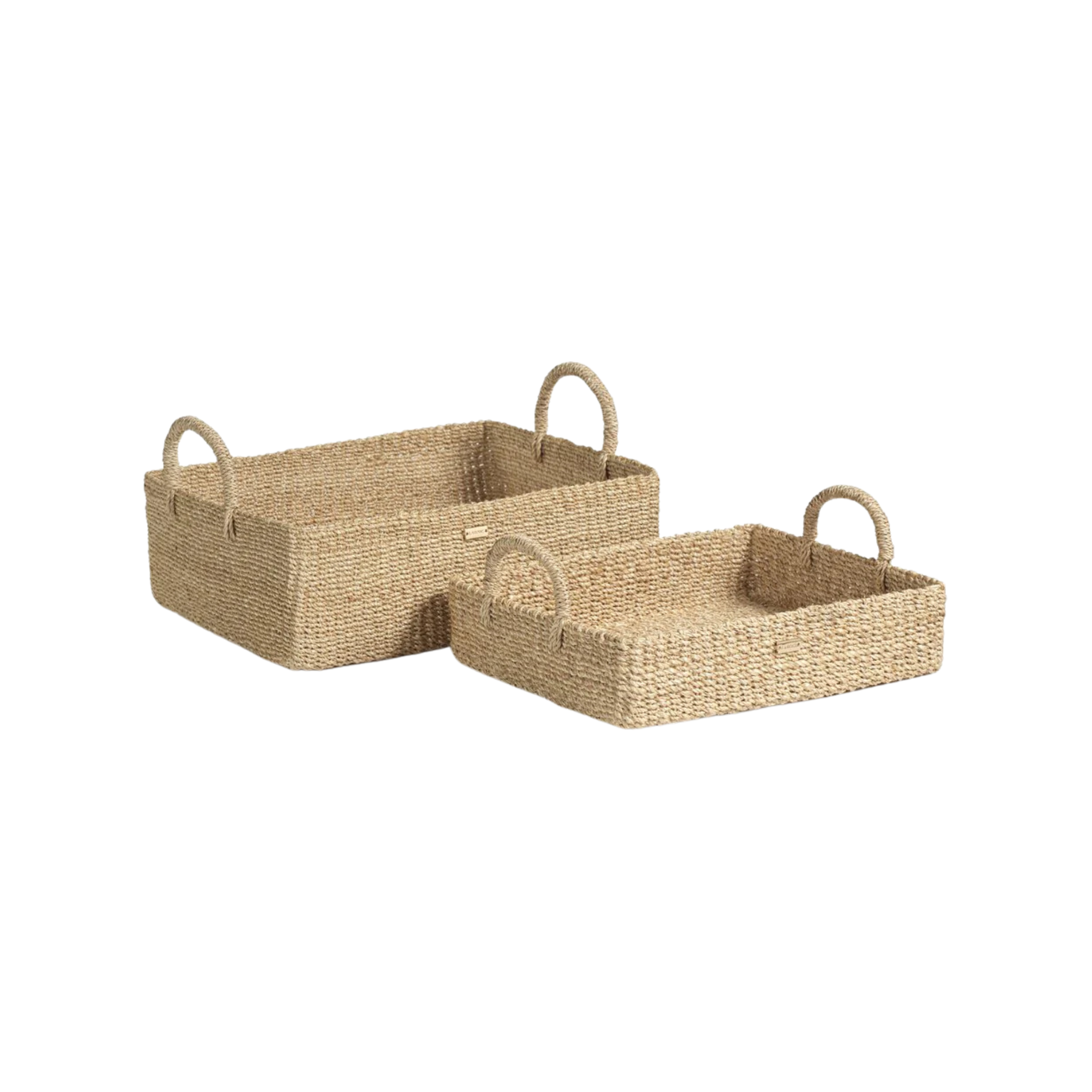 Stephanie Abaca Rectangular Tray - Set of 2