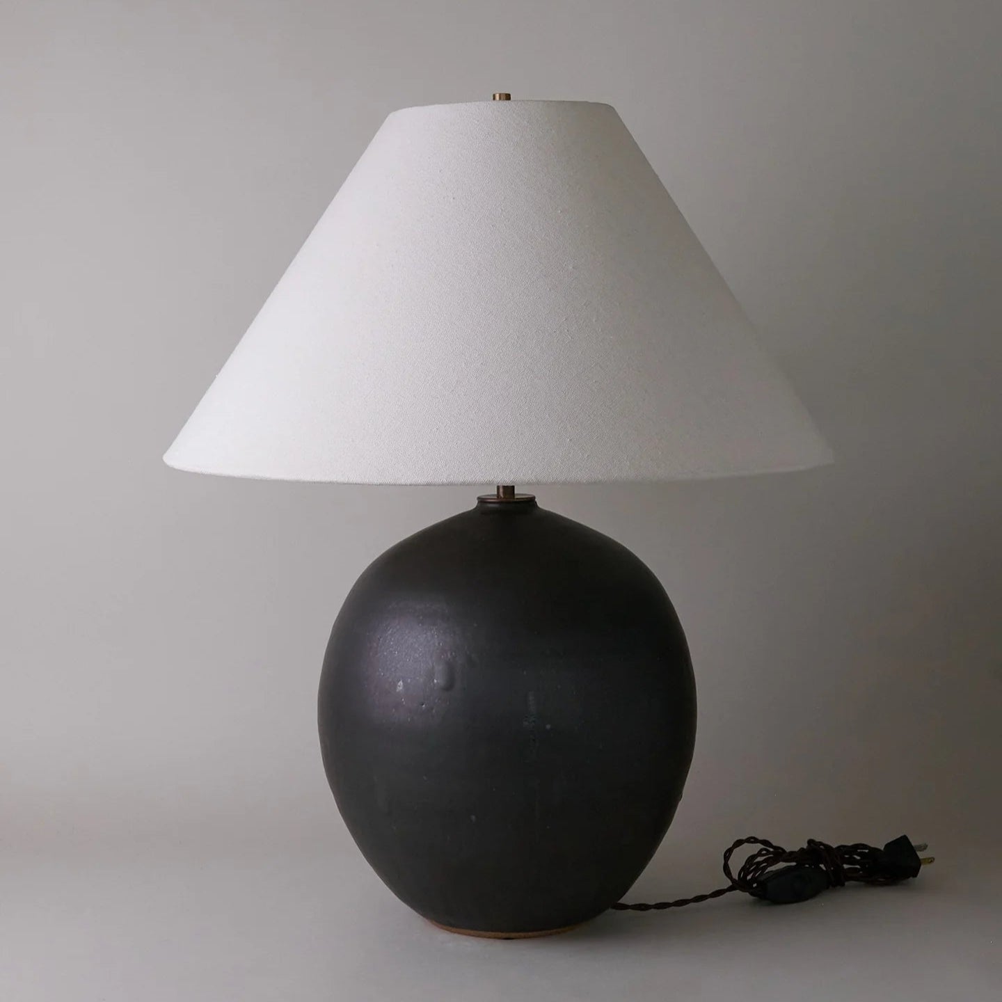 Large Orb Lamp - Black Iron