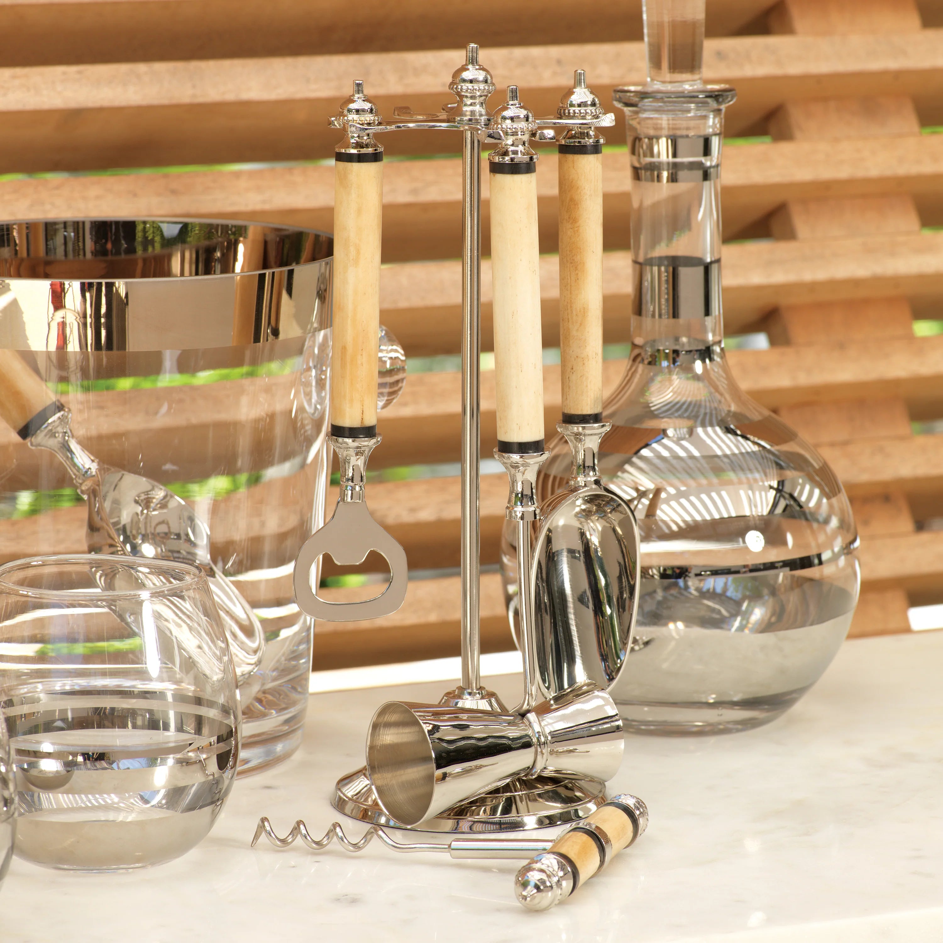 Five piece Bone Handle Bar Set