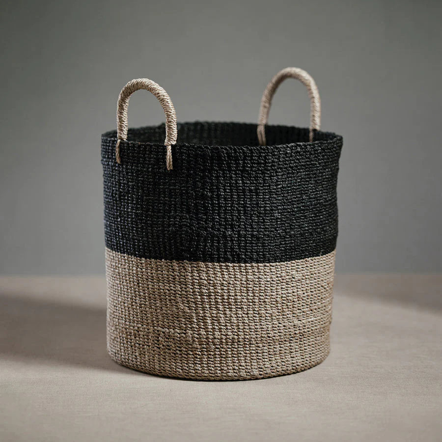 Abaca Two Tone Basket