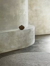 Armadillo Braid Rug in Pumice, detail of the wool and viscose blend weave and texture