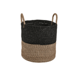 Abaca two tone storage basket with handles – Zodax ZONC-694