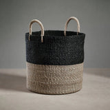 Abaca two tone basket, lifestyle detail view