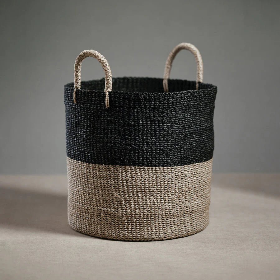 Abaca Two Tone Basket