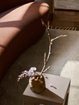 Armadillo Petra Rug in Blanc, a second view of the hand-knotted new zealand wool rug in a styled interior