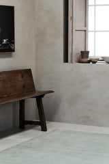 Armadillo Agra Rug in Moonstone, a second view of the hand-knotted wool rug in a styled interior