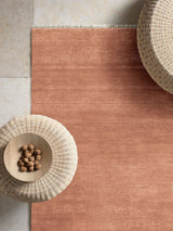 Armadillo Agra Rug in Salmon, detail of the wool weave and texture