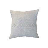 Alma Ivory Pillow by One Bi One — Belgian linen with ivory wool hand embroidery, handcrafted in Gothenburg, Sweden