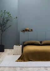 Armadillo Andes Rug in Parchment, handwoven wool flatweave rug shown in a room setting