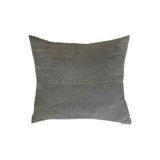 Annika Gray Pillow by One Bi One — gray Belgian linen with wool hand embroidery, handcrafted in Gothenburg, Sweden