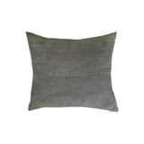 Annika Gray Pillow by One Bi One — gray Belgian linen with wool hand embroidery, handcrafted in Gothenburg, Sweden