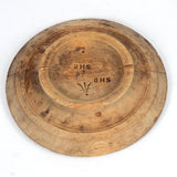 Antique wood serving platter — alternate view