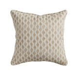 Walter G Home Aravelli Shell Pillow in beige with a block-printed scalloped arch pattern and piped edge detail.