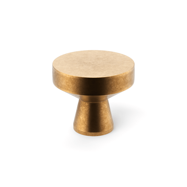 Arbar Cabinet Knob in Aged Brass