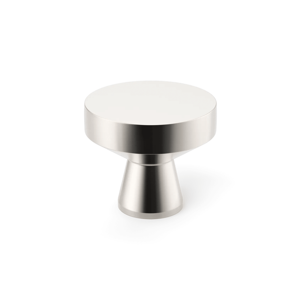 Arbar Cabinet Knob in Polished Nickel Plate