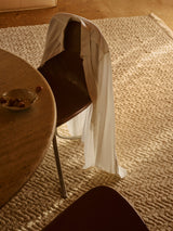 Armadillo Arroyo Rug in Chalk, detail of the felted wool weave and texture