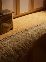 Armadillo Arroyo Rug in Sepia, detail of the felted wool weave and texture