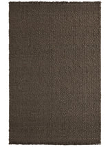 Armadillo Arroyo Rug in Thorn, overhead view of the handwoven felted wool weave and edge finish