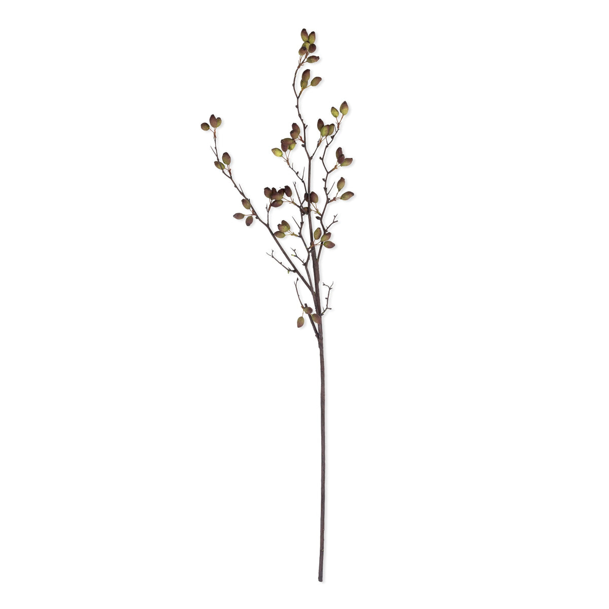 Artificial Barberry by Abigail Ahern on a white background, a single tall branching stem dotted with small berries