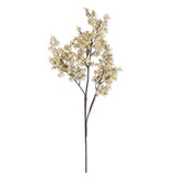Artificial Sedge Winter Dew by Abigail Ahern on a white background, a single branching stem with soft pale clusters