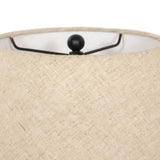 Asa Table Lamp in Smoked Brown Cast Glass – detail view
